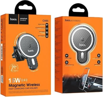 Автотримачі HOCO CA85 Magnetic Wireless 15W Black