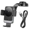 Автотримачі HOCO HW14 Speed Wireless Fast Charging Metal Gray