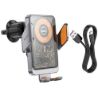 Автотримачі HOCO HW7 Transparent Wireless 15W Metal Gray