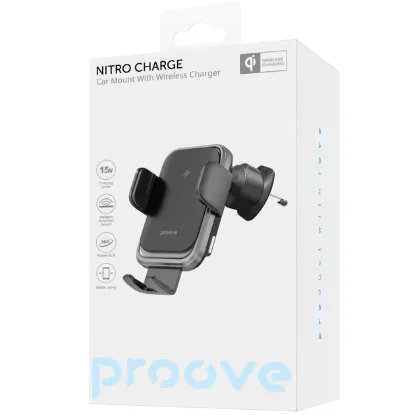 Автотримачі Proove Nitro Charge 15W matte Black
