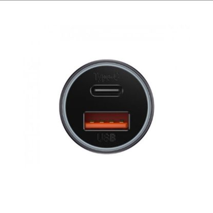 Зарядка 12V Baseus Golden Contactor Max 60W USB + USB Type-C CGJM000113 Dark Gray