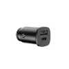 Зарядка 12V Baseus Sguare Metal PD 3.0 QC 4.0 + 30W USB + Type-C Black