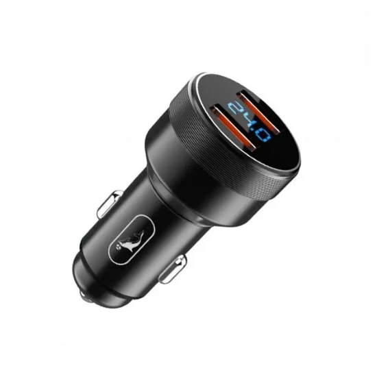 Зарядка 12V SkyDolphin 3.1A 2USB SZ05 Aluminium Black