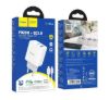 Зарядка 220V HOCO C105A PD20W/QC3.0/1xUSB/1xType-C + C-C Cable White