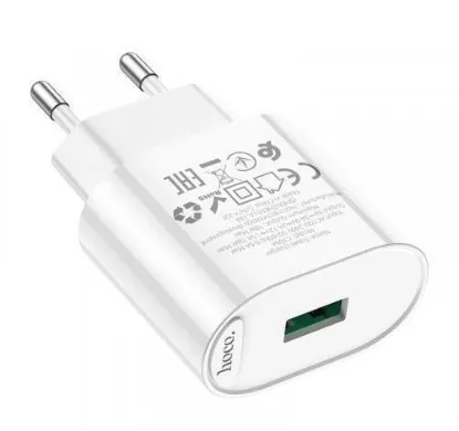 Зарядка 220V HOCO C109A 18W 1xUSB QC3.0 White