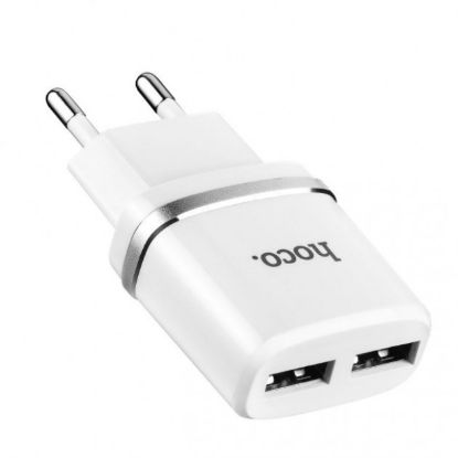 Зарядка 220V HOCO C12 2.4A 2xUSB White