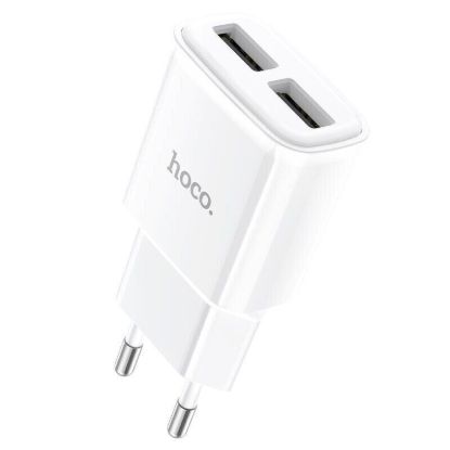 Зарядка 220V HOCO C88A 2.4A 2xUSB White