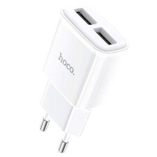 Зарядка 220V HOCO C88A 2.4A 2xUSB White