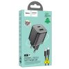 Зарядка 220V HOCO N41 PD20W/QC3.0/1xUSB/1xType-C Black