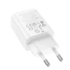 Зарядка 220V HOCO N63 PD30W/QC3.0/1xType-C/1xUSB + Type-C to Type-C Cable White