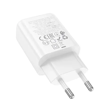 Зарядка 220V HOCO N63 PD30W/QC3.0/1xType-C/1xUSB + Type-C to Type-C Cable White