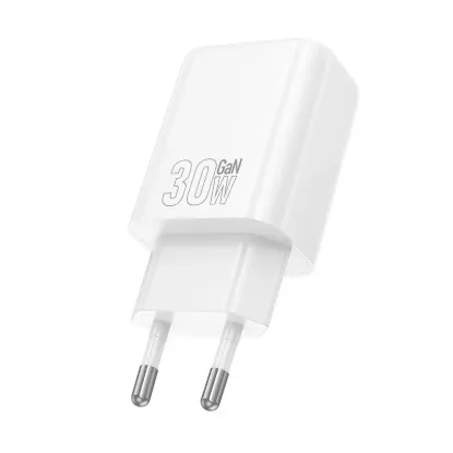 Зарядка 220V HOCO N63 PD30W/QC3.0/1xType-C/1xUSB + Type-C to Type-C Cable White
