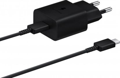 Зарядка 220V Samsung 15W PD Power Adapter Compact Design Type-C Cable EP-T1510XBEGRU Black