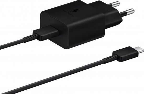 Зарядка 220V Samsung 15W PD Power Adapter Compact Design Type-C Cable EP-T1510XBEGRU Black