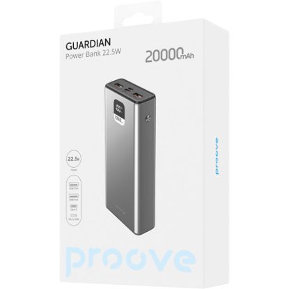 Зовнішні батареї Proove 20000mAh 22.5W Guardian Metal Grey
