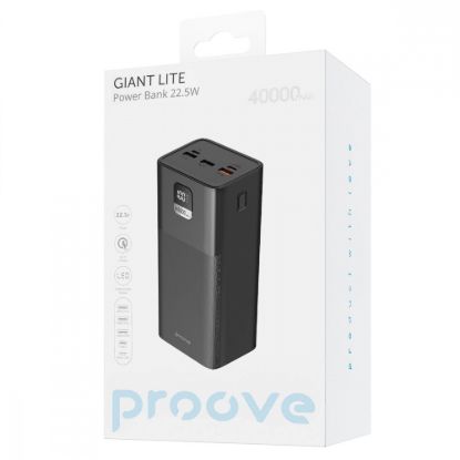 Зовнішні батареї Proove 40000mAh 22.5W Giant Lite Black