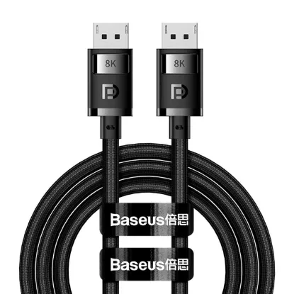 Кабелі Baseus DP 8K to DP 8K Adapter Cable 1.5m High Definition Black