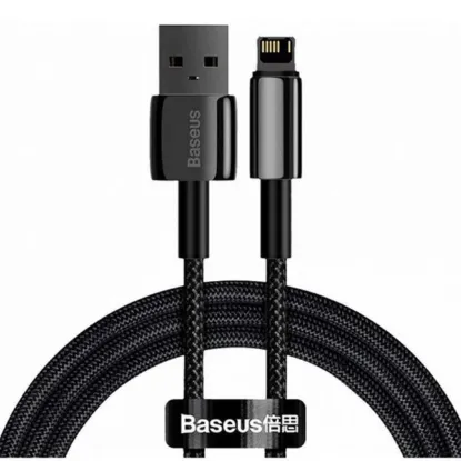Кабелі Baseus Lightning 2.4A 1.0m Tungsten Gold CALWJ-01 Black