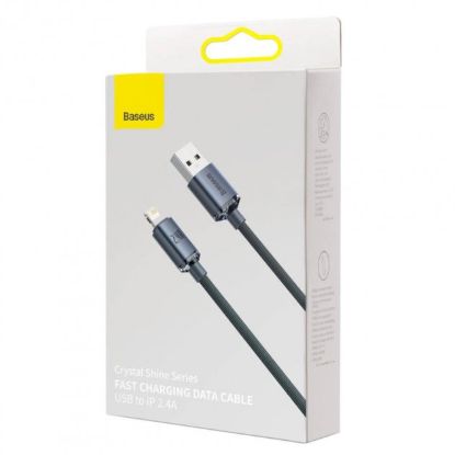 Кабелі Baseus Lightning 2.4A 1.2m Crystal Shine CAJY000001 Black