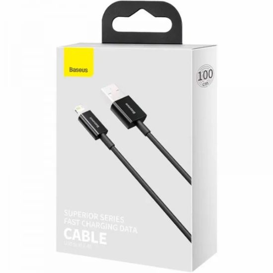 Кабелі Baseus Lightning 2.4A 2.0m Superior CALYS-C01 Black