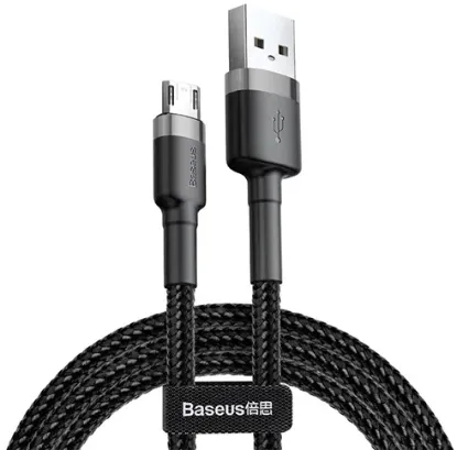 Кабелі Baseus microUSB 2.4A 1.0m Cafule CAMKLF-BG1 Black Grey