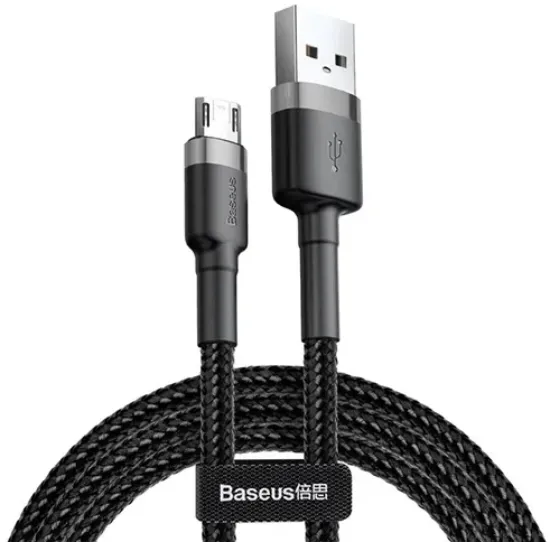 Кабелі Baseus microUSB 2.4A 1.0m Cafule CAMKLF-BG1 Black Grey