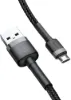 Кабелі Baseus microUSB 2.4A 1.0m Cafule CAMKLF-BG1 Black Grey