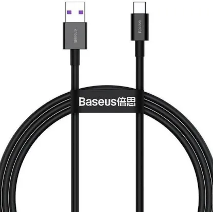 Кабелі Baseus Type-C 65W 1.0m Superior Supervooc CAYS000901 Black
