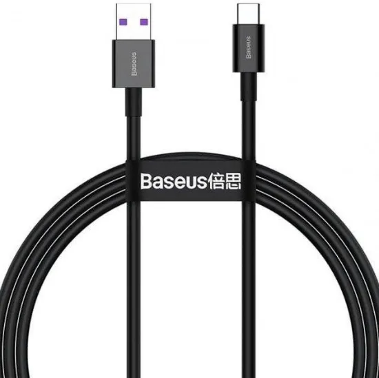Кабелі Baseus Type-C 65W 1.0m Superior Supervooc CAYS000901 Black