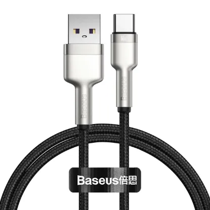 Кабелі Baseus Type-C 66W 1.0m Cafule Metal CAKF000101 Black