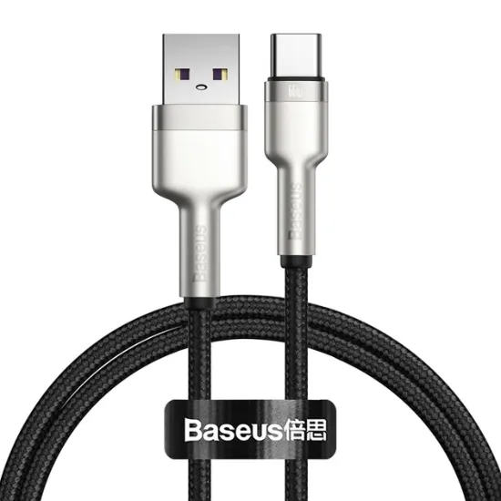Кабелі Baseus Type-C 66W 1.0m Cafule Metal CAKF000101 Black