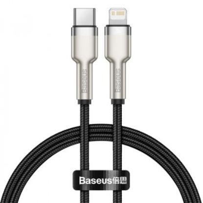 Кабелі Baseus Type-C to Lightning 1.0m Cafule Metal CATLJK-A01 Black