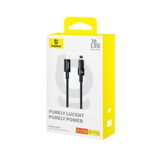 Кабелі Baseus Type-C to Lightning 20W 1.0m Gem P10373001111-00 Black