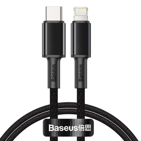 Кабелі Baseus Type-C to Lightning 20W 1.0m High Density Braided CATLGD-01 Black
