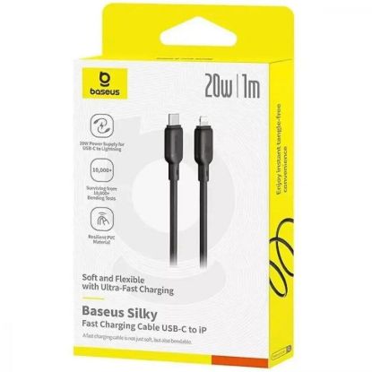 Кабелі Baseus Type-C to Lightning 20W 1.0m Silky P10377700113-00 Black