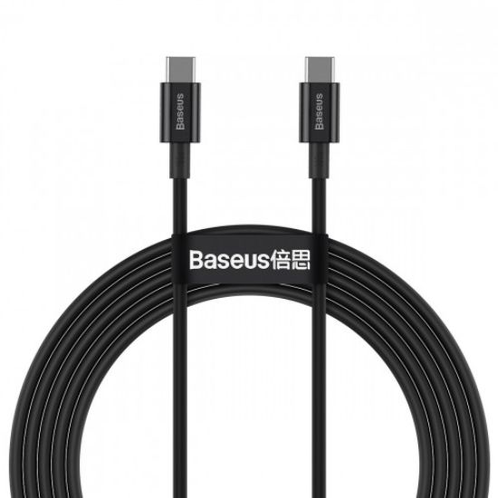 Кабелі Baseus Type-C to Type-C 100W 1.0m Superior CATYS-B01 Black