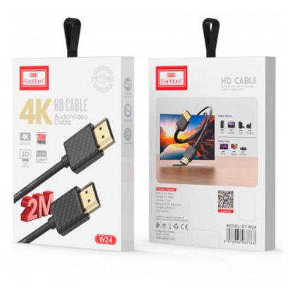 Кабелі Earldom W24 HDMI 4K 3.0m Black