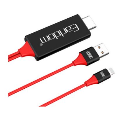 Кабелі Earldom W5 1080p Lightning to HDTV/Video&Charge/2M Red