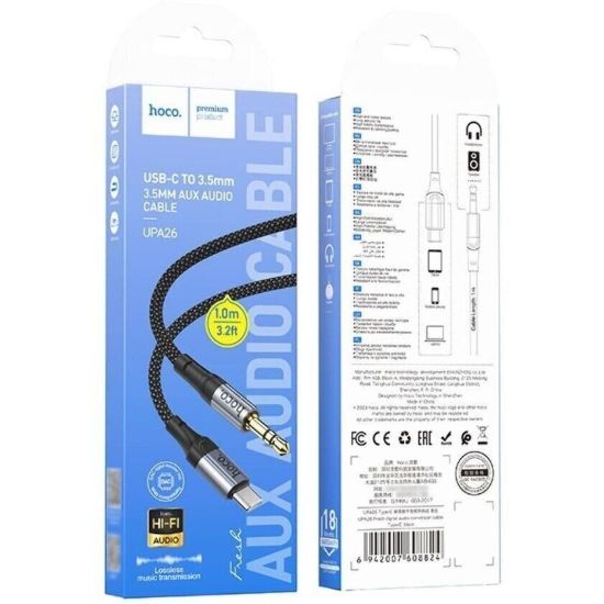 Кабелі HOCO AUX UPA26 Black