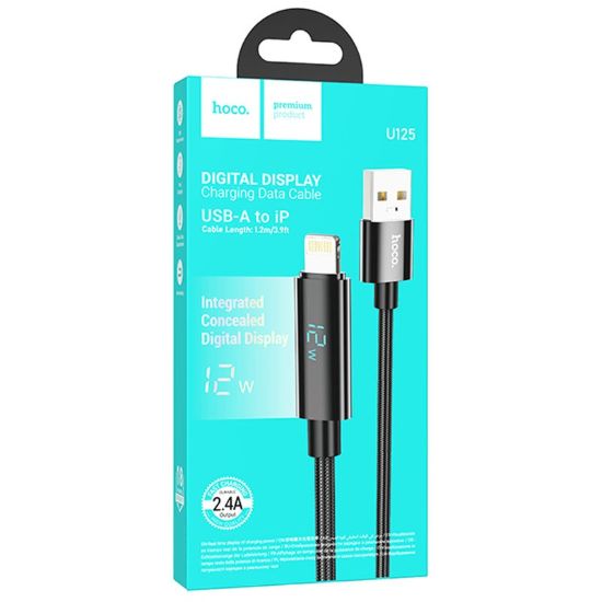 Кабелі HOCO U125 Type-C to Lightning 27W 3.0A 1.2m Black