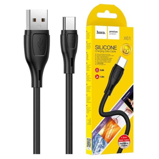 Кабелі HOCO X61 Type-C 3.0A 1.0m Black