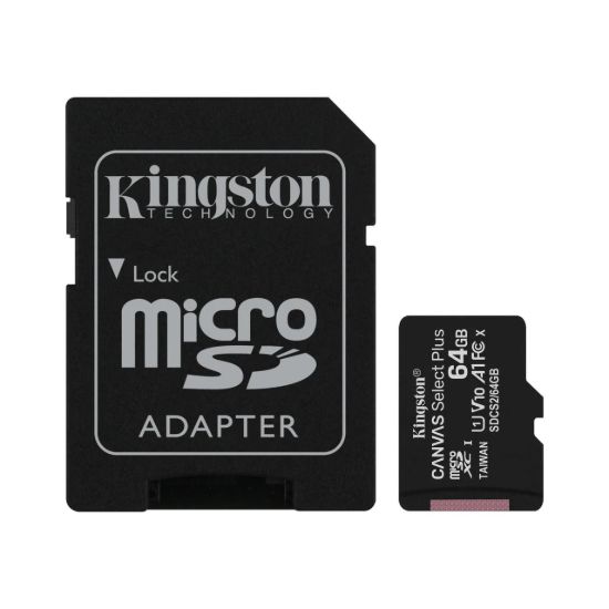 Карта памяті Kingston microSDXC 64Gb Canvas Select Plus C10 UHS-I U1 A1 R100mB/s + adapter
