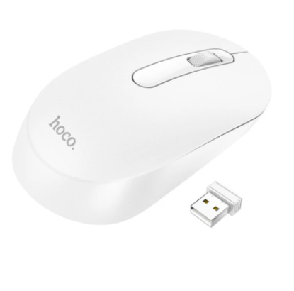 Миша Hoco GM14 Platinum Wireless White