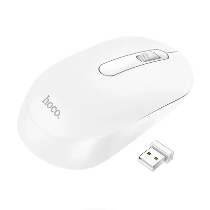Миша Hoco GM21 Platinum Business Wireless White