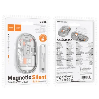 Миша Hoco GM35 General Dual-Mode SIlent Wireless White