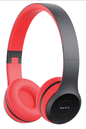 Навушники Havit HV-H2575BT Bluetooth Black red