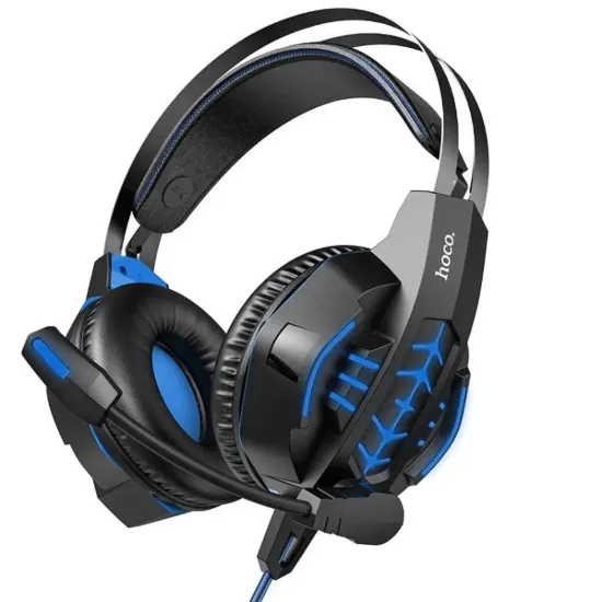 Навушники Hoco W102 Cool Tour Gaming Blue