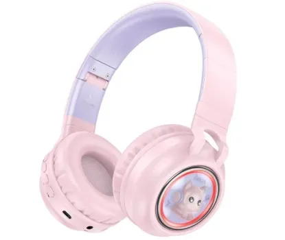 Навушники Hoco W50 Cute fun BT Wireless headphones Pink
