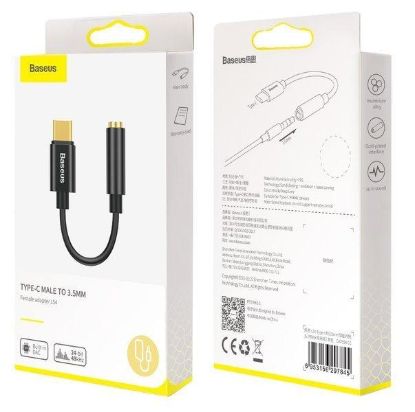 Перехідник Baseus Type-C Male to 3.5mm Female Adapter L54 Black