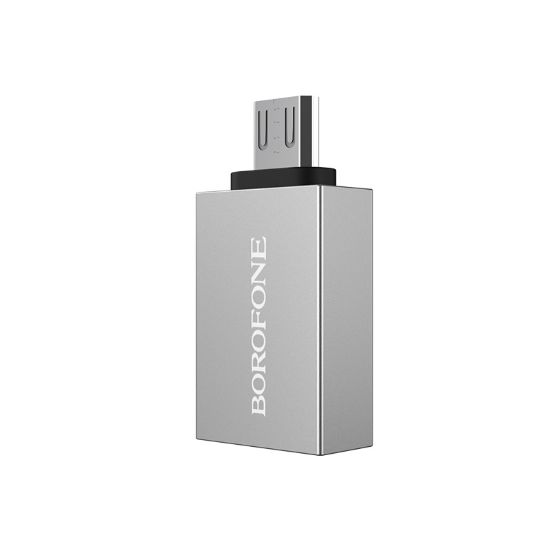 Перехідник Borofone BV2 OTG microUSB Steel